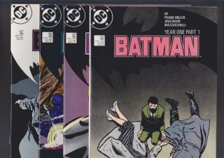 Batman 404 - 407,  1987 Dc Comics,  Full Year One Story Arc/ Set Frank Miller Nm