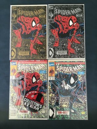 Spider - Man 1 (aug 1990,  Marvel) Gold/silver/green,  Spiderman 13 All Vf/nm