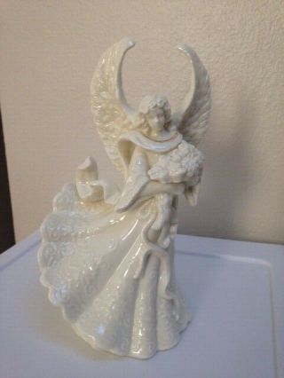 Holiday Home Accents Porcelain Angel Figurine - Cream And Gold