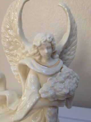 Holiday Home Accents Porcelain Angel Figurine - Cream and Gold 3