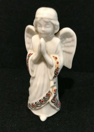 Lenox China Jewel Praying Adoring Angel 5 " Porcelain Christmas Nativity Figurine