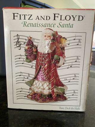 Fitz And Floyd,  Christmas Musicals,  Renaissance Santa,  Deck The Halls,  19/114