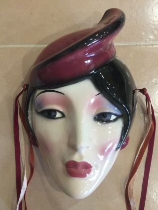 Vintage Clay Art San Francisco About Face Ceramic Wall Mask