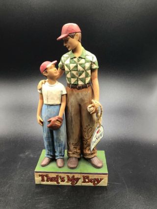 Jim Shore Heartwood Creek A Father And Son “that’s My Boy” Baseball Figurine