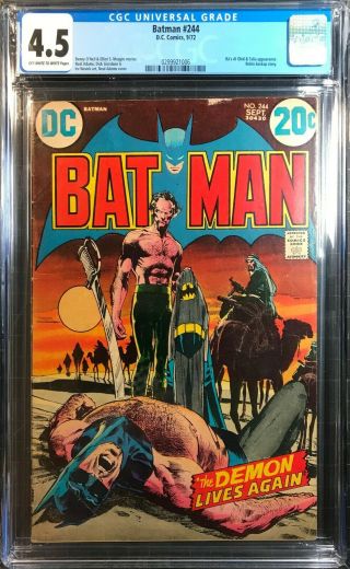 Batman 244 (1972) Cgc 4.  5 Ow - W Pages