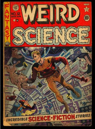 Weird Science 12 Pre - Code Golden Age Ec Sci - Fi Comic 1952 Gd - Vg