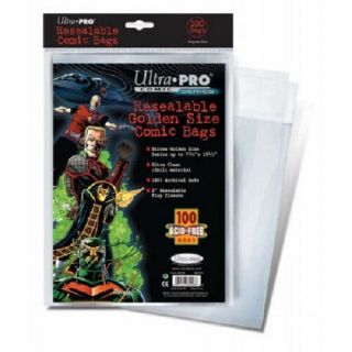 500 Ultra Pro Golden Size Resealable Storage Bags And Boards