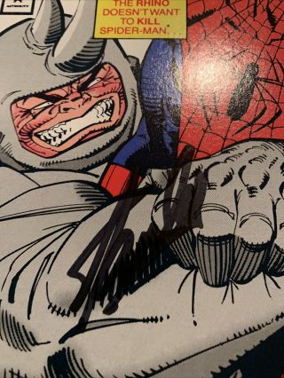 Spectacular Spiderman 190 Marvel Stan Lee Signed Autograph COMIC “RHINO” W/COA 2