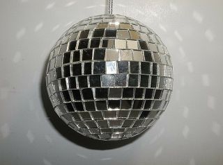 Vintage Mirrored Disco Ball Christmas Ornament 3 "