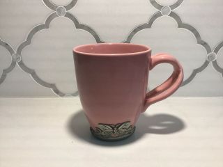 Arthur Court Special Pink And Butterflies Breast Cancer Mug For Neiman Marcus