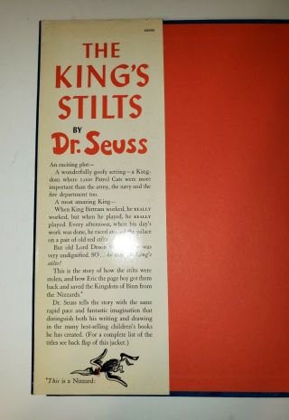 KING OF STILTS BY DR SUESS - BOOK 295/295 jacket 1939 1st - REALLY. 3