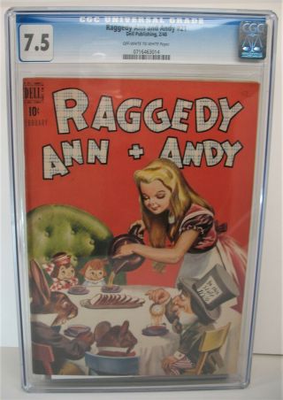 Dell Raggedy Ann And Andy Comics 21 2/1948 Cgc 7.  5 Vf - 0716463014 Mad Hatter