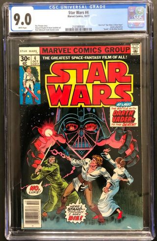 Star Wars (1977) 4 Cgc 9.  0 White Pages (2107893001)