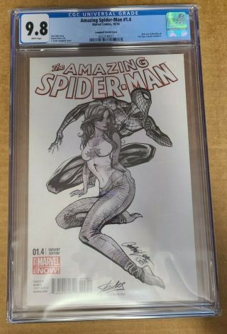 Spider - Man 1.  4 Campbell Sketch Cover Cgc 9.  8