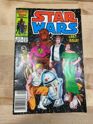 Star Wars 107 Last Issue (jul 1986,  Marvel)