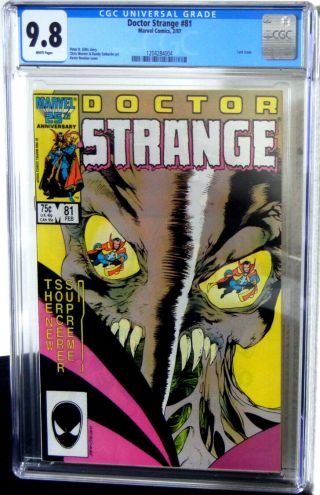 Doctor Strange 81 Last Issue 1987 Cgc Nm/mt 9.  8 White Pages 1204284004