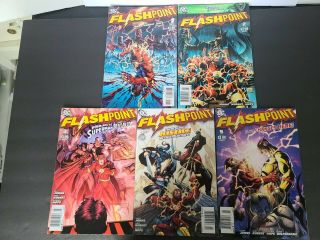 2011 Dc Comics Flashpoint 1 - 5 Complete 1st Appearance Thomas Wayne As Batman
