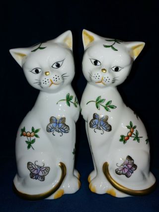 Vintage Andrea By Sadek Twin Cat Figurines