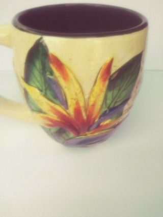 Island Plantations Hand Painted Bird Of Paradise Coffee / Tea Mug