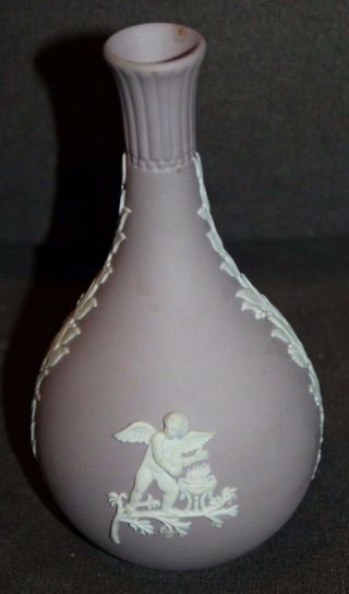 Vintage Wedgwood Lilac Jasperware Bud Vase
