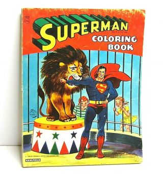 Vintage 1958 Superman Coloring Book Saalfield