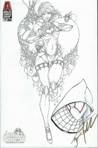 White Widow 1 Exclusive Girlfriend Sketch Variant W/spider - Gwen Remark Nm