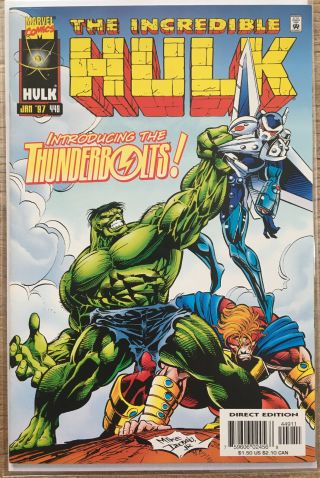 The Incredible Hulk 449 1st Thunderbolts (jan 1997,  Marvel) Nm -