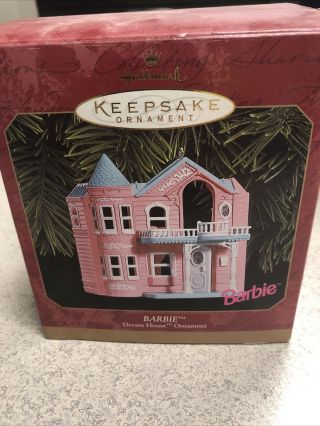 Hallmark Keepsake Ornament Barbie Dream House Pink Doll House Qxi8047 1999