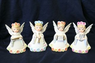 Vintage Musical Angel Set Of 4 Figurines Made In Japan