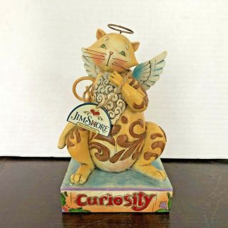 Jim Shore Heartwood Creek - 2006 - " Curiosity " Cat Collectible Figurine Enesco