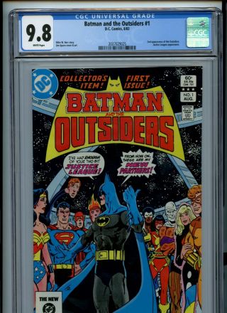 Batman And The Outsiders 1 Cgc 9.  8 Justice League App 2nd Outsiders Key Issue