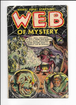 Web Of Mystery 20 == Gd,  Gholish Pre - Code Horror Ace Periodicals 1953
