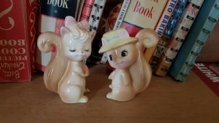 Vintage Anthropomorphic Squirrel Salt And Pepper Shakers.
