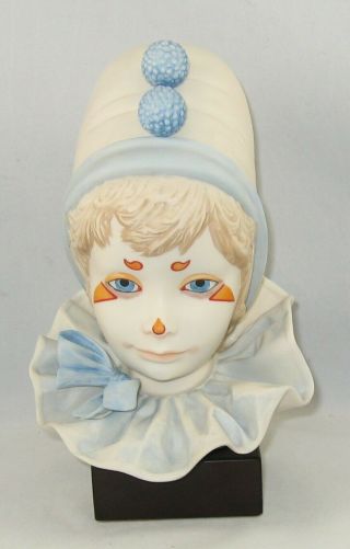 Cybis Porcelain Child Clown Head Sculpture " Funny Face "