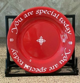 " You Are Special Today " Plate The Red Plate Co.  Waechtersbach Euc