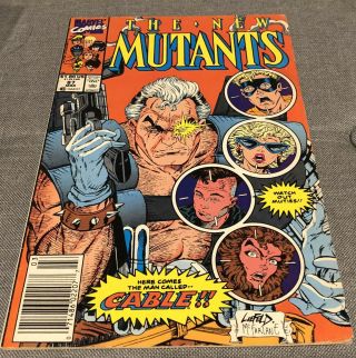 The Mutants 87,  1st Appearance Of Cable.  Newsstand Edition,  Vg/fn Or Better