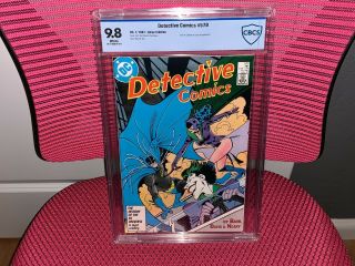Detective Comics 570,  Cbcs 9.  8 White Pages,  Joker & Catwoman App