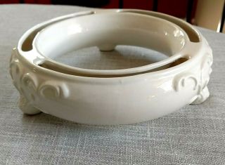 Goebel Ivory Porcelain Footed Flower Ring Vase 6 1/2 