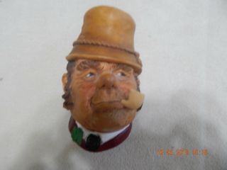 Vintage " Bosson " Chalkware Head Hand Painted England " Paddy ",  1969