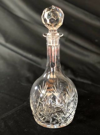 Vintage Handmade Samobor Crystal Decanter - Made In Croatia - Gorgeous Stopper -
