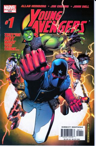 Young Avengers 1 1st Kate Bishop 1st Hulkling Marvel Comics 9.  0, .  2005.