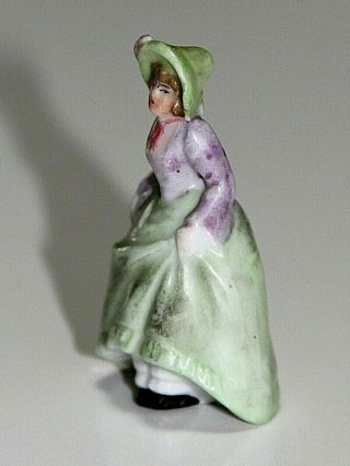Miniature Dollhouse 2 " Victorian Lady Doll Porcelain Figurine,  Marked Germany