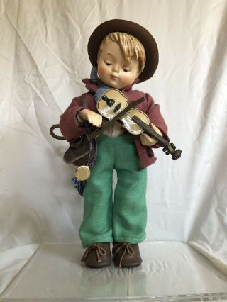 13” Hummel Goebel Porcelain Doll Fiddler Boy With Violin