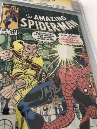 Spiderman 246 CGC 9.  2 White Page Signed By John Romita jr 2
