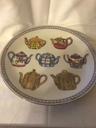 Teapot Decorative Plate By Oriental Accent