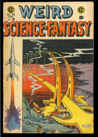 Weird Science - Fantasy 28 Pre - Code Golden Age Ec Sci - Fi Comic 1955 Vg -