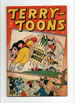 Terry - Toons Comics 48 Fn 6.  0 Vintage Marvel Comic Cartoon Mighty Mouse 10c