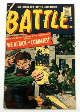 Battle 68 Jack Kirby,  Stan Lee.  1960 - Atlas / Marvel Comic Book