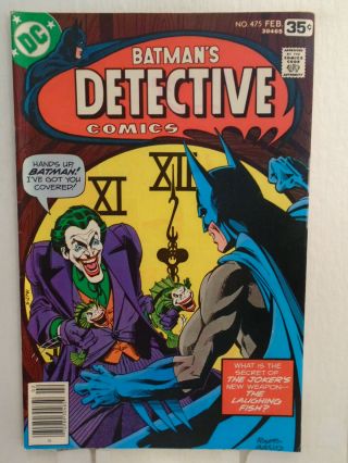 Dc Comics Detective Comics 475 (1978) Joker Appearance Classic Cover