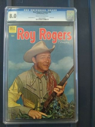 Roy Rogers Comics 84 Cgc Certified 8.  0 Vf Photo Cover Golden Age